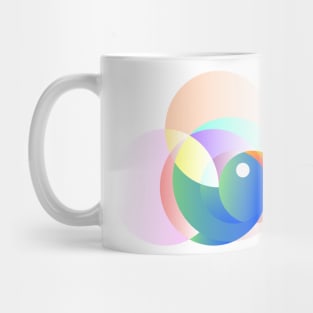 Golden radio bird logo radiant Mug